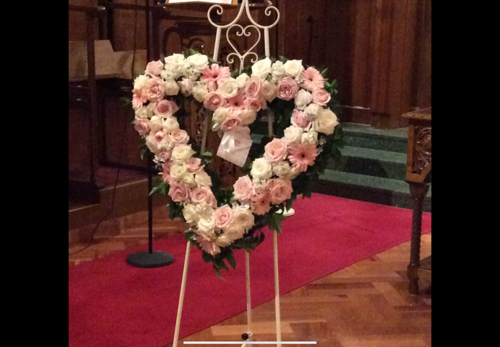 Open heart of flowers